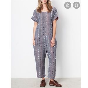 NWT Ace & Jig Onesie Harmony Gray Print Drop Crotch Jumpsuit NEW